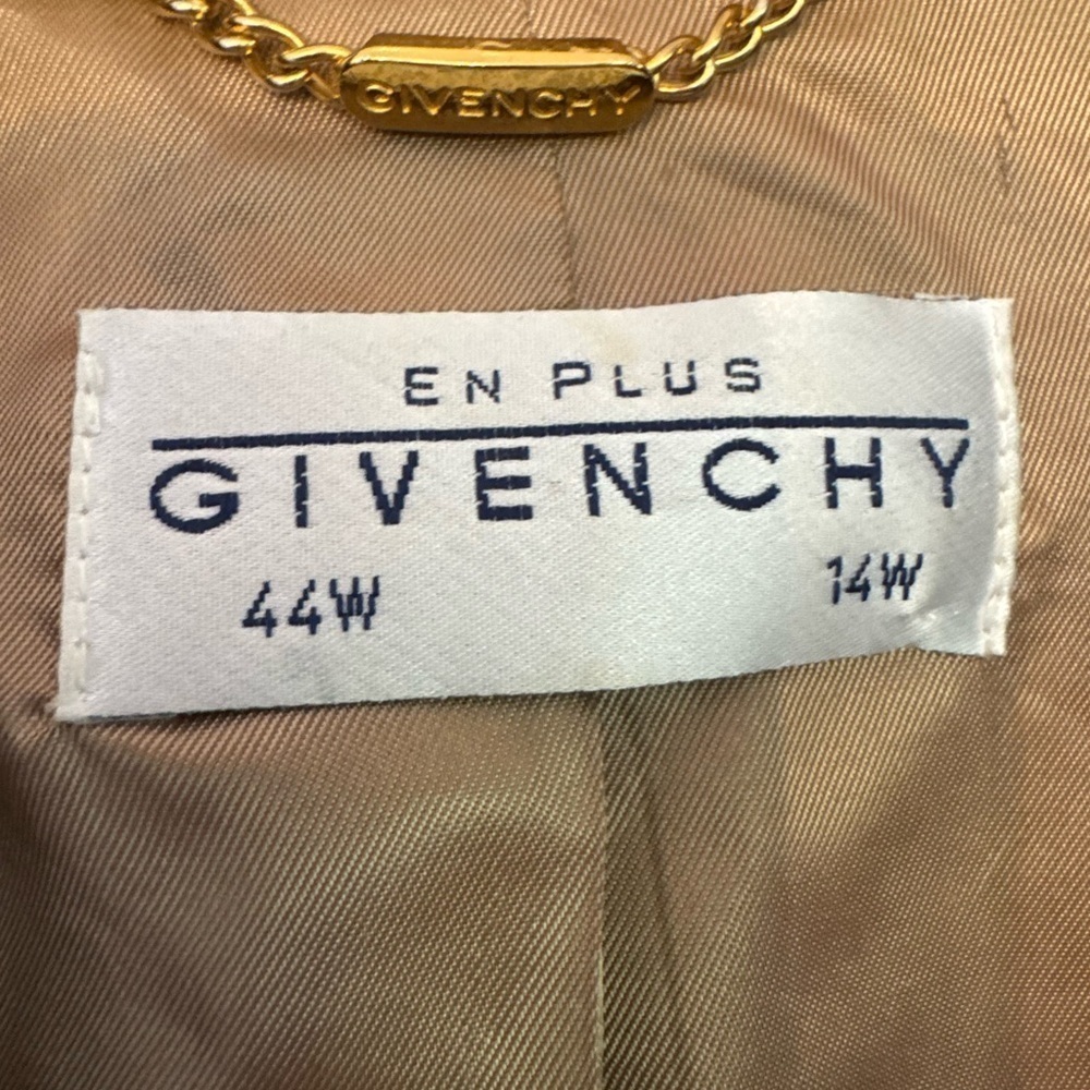 Vintage Givenchy Multicolor Patterned Blazer Lined Wool with Pockets / 14W - Picture 8 of 15